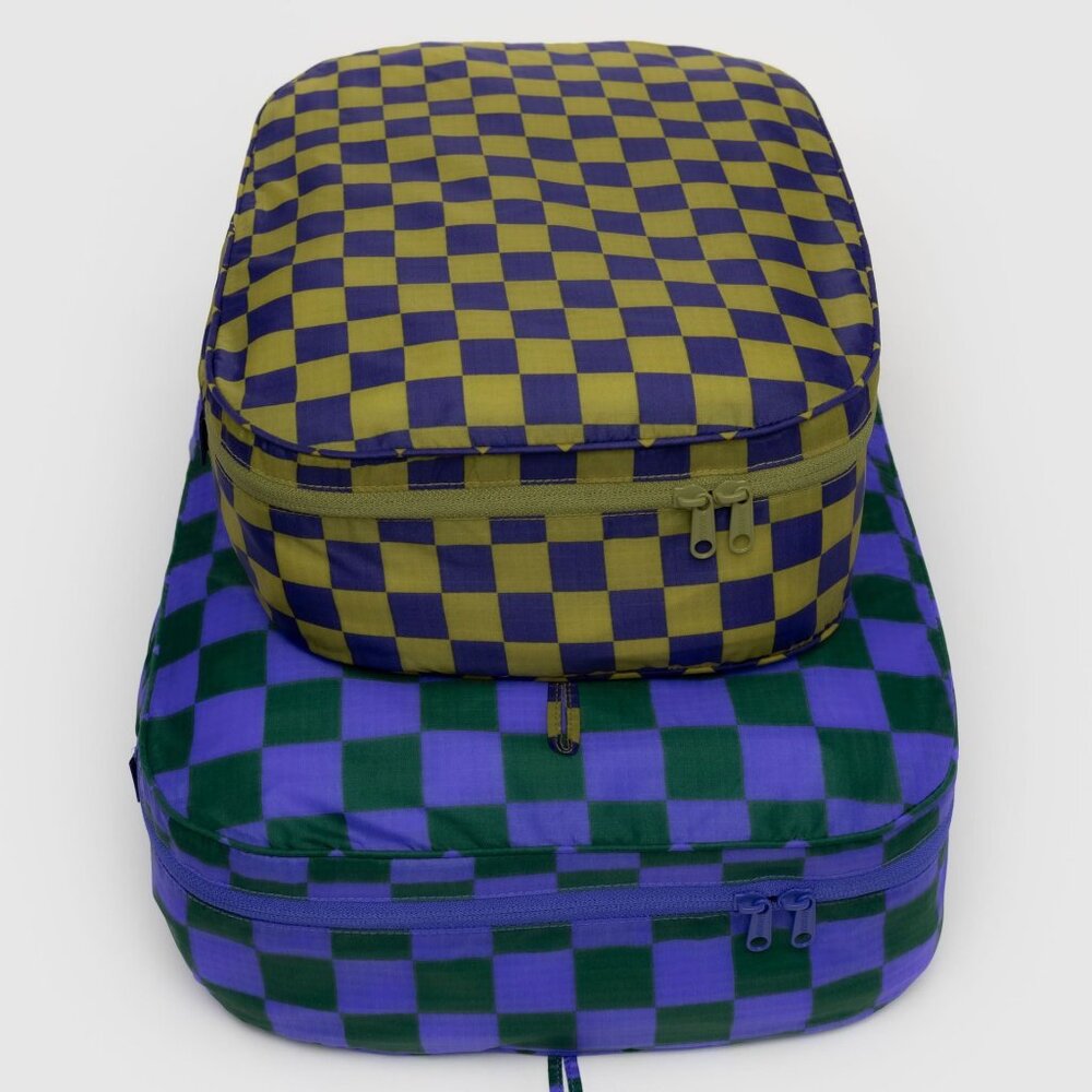 NWT Baggu Large Packing Cube Set - Jewel Checks - Picture 4 of 7